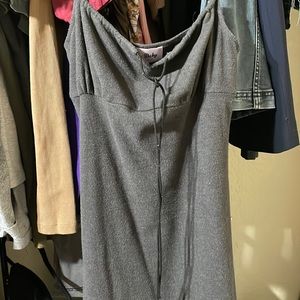 Grey baby doll dress